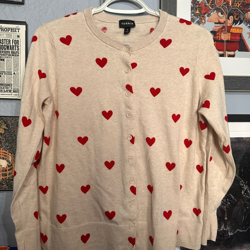Torrid hearts cardigan Size 0